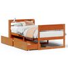 vidaXL Cadre de lit sans matelas cire marron 90x200 cm bois pin massif