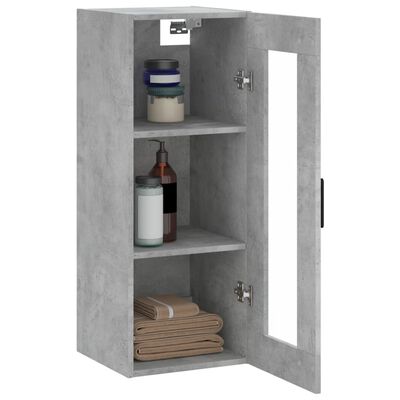 vidaXL Armoire murale gris béton 34,5x34x90 cm