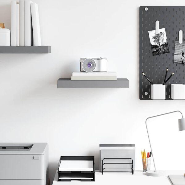 vidaXL &Eacute;tag&egrave;re murale flottante gris 40x23x3,8 cm MDF