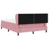 vidaXL Lit &agrave; ressorts avec matelas Rose 160 x 200 cm Velours