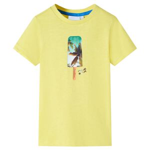 vidaXL T-shirt pour enfants jaune 116