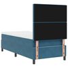vidaXL Lit &agrave; ressorts avec matelas Bleu fonc&eacute; 90 x 200 cm Velours