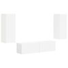 vidaXL Ensemble meuble TV 2 pc Blanc Bois d'ing&eacute;nierie