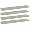 vidaXL &Eacute;tag&egrave;res murales 4 pcs Gris b&eacute;ton 60x9x3 cm