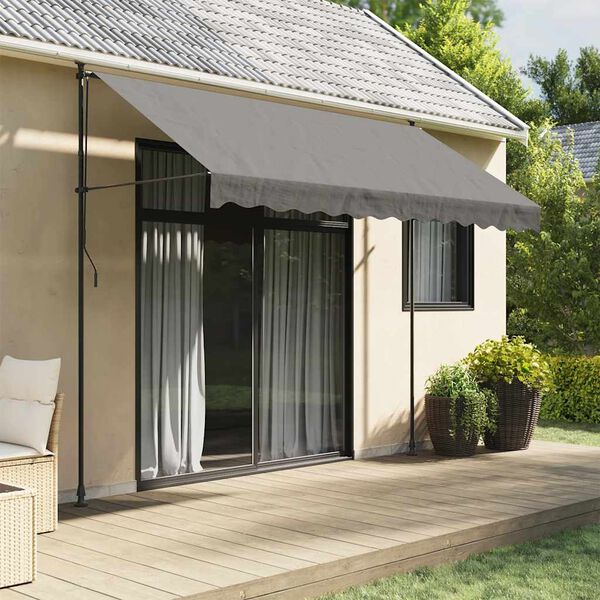 vidaXL Auvent r&eacute;tractable anthracite 300x150 m tissu et acier