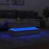 vidaXL Table basse avec lumi&egrave;res LED gris sonoma 90x50x40 cm