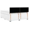 vidaXL Sommier &agrave; lattes de lit avec matelas Blanc 180x200cm Similicuir