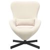 vidaXL Fauteuil œuf Crème 63 x 73 x 90 cm tissu