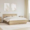 vidaXL Cadre de lit Ch&ecirc;ne Sonoma 180 x 200 cm Bois d'ing&eacute;nierie
