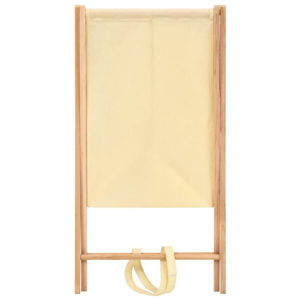 vidaXL Panier &agrave; linge Bois de c&egrave;dre et textile Beige 42 x 41 x 64 cm