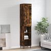 vidaXL Buffet haut Ch&ecirc;ne fum&eacute; 34,5x34x180 cm Bois d'ing&eacute;nierie