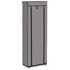 vidaXL Armoire &agrave; chaussures avec housse Gris 57x29x162 cm Tissu