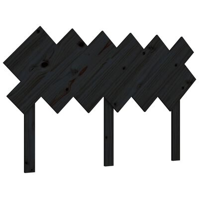 vidaXL Tête de lit Noir 132x3x81 cm Bois massif de pin