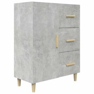 vidaXL Buffet gris b&eacute;ton 69,5x34x90 cm bois d'ing&eacute;nierie