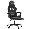 vidaXL Chaise de jeu avec repose-pied Noir Similicuir