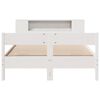 vidaXL Lit biblioth&egrave;que sans matelas blanc 135x190 cm bois pin massif