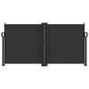 vidaXL Auvent lat&eacute;ral r&eacute;tractable noir 120x1000 cm