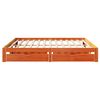 vidaXL Cadre de lit avec tiroirs sans matelas cire marron 180x200 cm