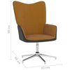 vidaXL Chaise de relaxation avec tabouret Marron Velours et PVC