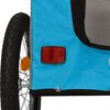 vidaXL Remorque de v&eacute;lo pour animaux de compagnie bleu et gris