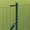 vidaXL Poteau de cl&ocirc;ture. 7 pcs Vert Acier