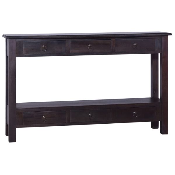 vidaXL Table console Caf&eacute; noir clair 120x30x75 cm Bois d'acajou solide