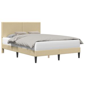 vidaXL Cadre de lit avec t&ecirc;te de lit Gris Vert Clair 140 x 190 cm