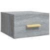 vidaXL Table de chevet murale sonoma gris 35x35x20 cm