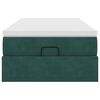 vidaXL Cadre de lit ottoman avec matelas vert fonc&eacute; 90x190 cm velours