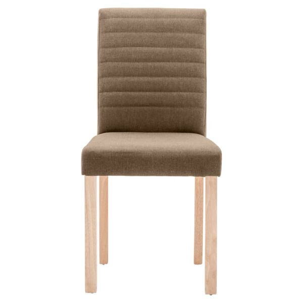 vidaXL Chaises &agrave; manger lot de 2 marron tissu