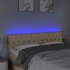 vidaXL T&ecirc;te de lit &agrave; LED Cr&egrave;me 160x7x78/88 cm Tissu