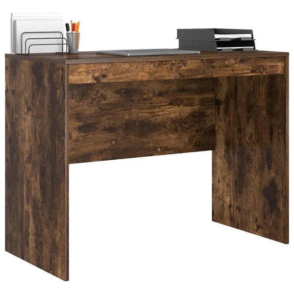 vidaXL Bureau Ch&ecirc;ne fum&eacute; 100 x 50 x 76 cm