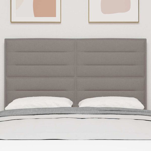vidaXL T&ecirc;te de lit avec t&ecirc;te de lit Taupe 160 cm Cuir synth&eacute;tique