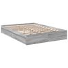 vidaXL Cadre de lit avec tiroirs sans matelas sonoma gris 160x200 cm