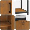 vidaXL Ensemble de rangement cuisine 2 pcs Rouill&eacute; Acier patin&eacute;