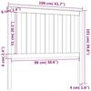 vidaXL T&ecirc;te de lit 106x6x101 cm Bois massif de pin