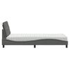 vidaXL Lit avec matelas gris fonc&eacute; 90x190 cm tissu
