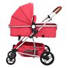 vidaXL Poussette pour b&eacute;b&eacute; 2-en-1 Rouge Aluminium