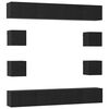 vidaXL Ensemble meuble TV 8 pcs 100 x 30 x 30 cm Ch&ecirc;ne noir