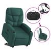 vidaXL Fauteuil inclinable vert fonc&eacute; tissu