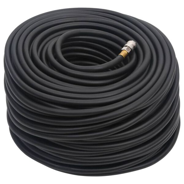 vidaXL Tuyau d'air hybride noir 0,6" 50 m caoutchouc et PVC