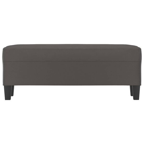 vidaXL Banc Gris 100x35x41 cm Similicuir