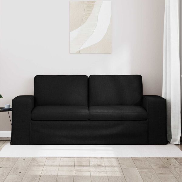 vidaXL Canap&eacute; 140cm Noir M&eacute;tал