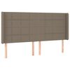 vidaXL T&ecirc;te de lit avec oreilles Taupe 163x16x118/128 cm Tissu