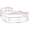 vidaXL Sommier &agrave; lattes de lit avec matelas noir 120x220 cm velours