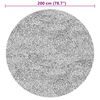 vidaXL Tapis HUARTE &agrave; poils courts doux et lavable gris &Oslash; 200 cm