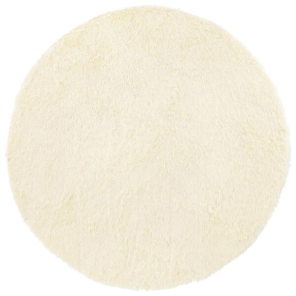 vidaXL Tapis shaggy &agrave; poils longs NAVARRA cr&egrave;me 240x240 cm polyester