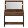 vidaXL Table de Toilette avec &eacute;tag&egrave;re Ch&ecirc;ne brun 100 x 41 x 135 cm