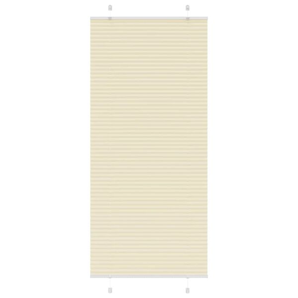 vidaXL Store pliss&eacute; cr&egrave;me 100x200cm largeur du tissu 99,4 cm polyester