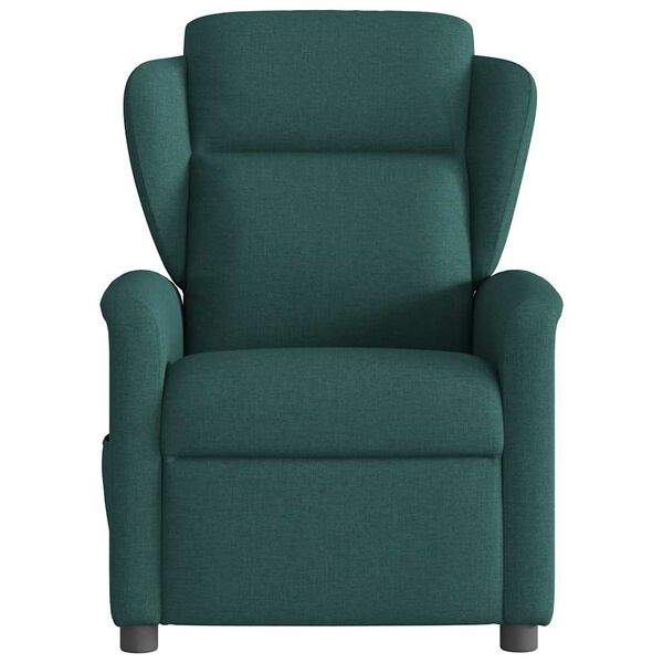 vidaXL Fauteuil inclinable Vert foncé Tissu